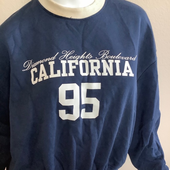 Zara California 95 Navy Blue Women's Sweatshirt - Picture 2 of 6